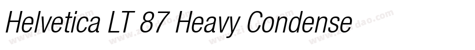 Helvetica LT 87 Heavy Condensed Oblique字体转换